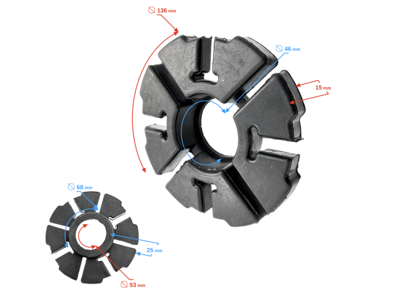 Rear wheel disc carrier for Volcano 50