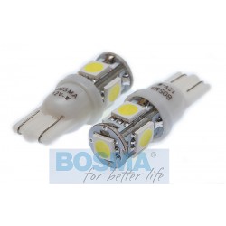 Lightbulb BOSMA 12V 4*LED SMD5050 T10 WHITE 6000K BLISTER
