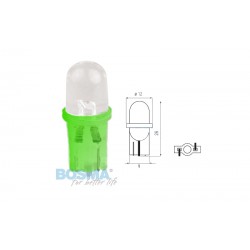 Lightbulb BOSMA 12V 1*LED STANDARD T10 GREEN MAT BLISTER