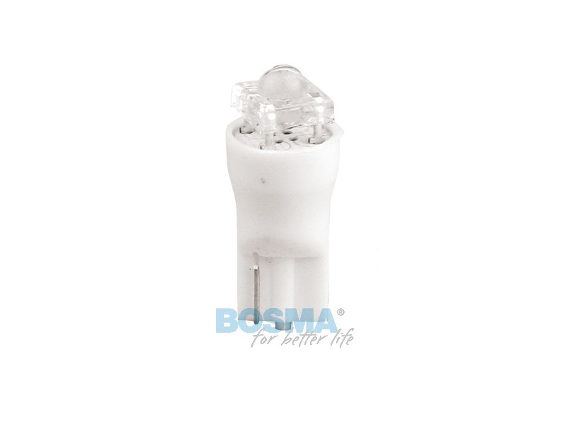 Lightbulb BOSMA 12V 1*LED STANDARD T10 RED DIAMOND BLISTER