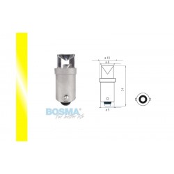 Lightbulb BOSMA 12V 1*LED STANDARD BA9s YELLOW WIDE VIEWING BLISTER Lightbulb BOSMA 12V 1*LED STANDARD BA9s YELLOW WIDE VIEWING BLISTER