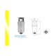 Lightbulb BOSMA 12V 1*LED STANDARD BA9s YELLOW WIDE VIEWING BLISTER