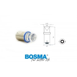 Lightbulb BOSMA 12V 1*LED STANDARD BA9s BLUE WIDE VIEWING BLISTER