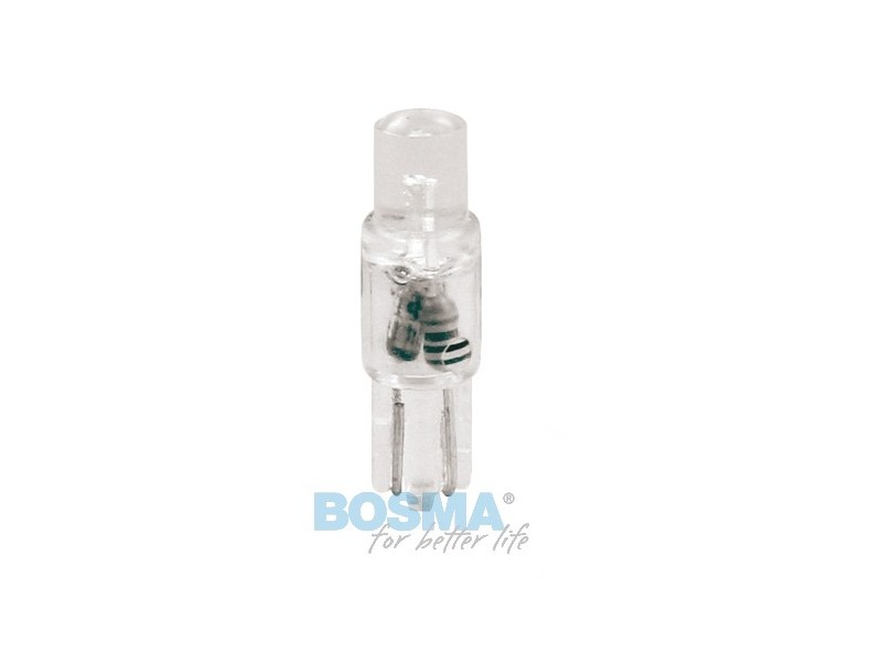 Lightbulb BOSMA 12V 1*LED STANDARD T05 RED WIDE VIEWING BLISTER ( 4 pcs.)
