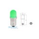 Lightbulb BOSMA 12V 1*LED STANDARD BA9s GREEN BLISTER ( 2 pcs )