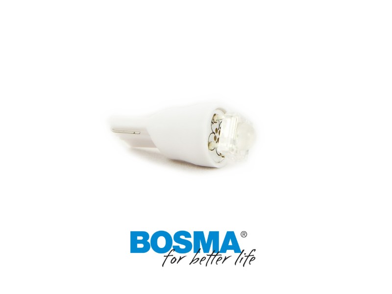 Lightbulb BOSMA 12V 1xLED T10 WHITE 6000K DIAMOND BLISTER 2 pcs