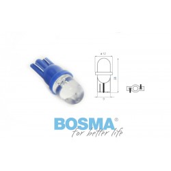 Lightbulb BOSMA 12V 1*LED STANDARD T10 BLUE BLISTER