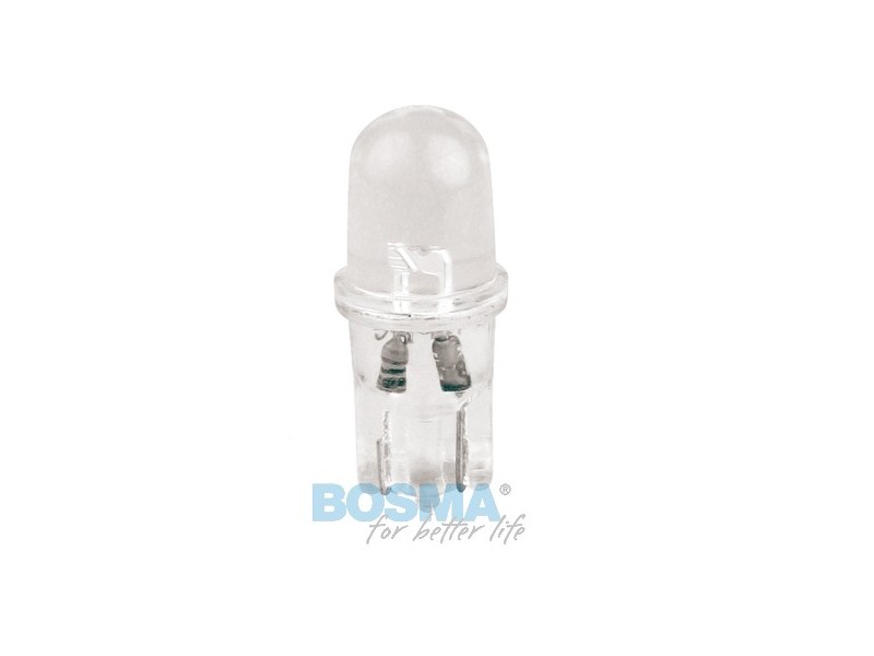 Lightbulb BOSMA 12V 1*LED STANDARD T10 GREEN BLISTER