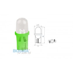 Lightbulb BOSMA 12V 1*LED STANDARD T10 GREEN BLISTER