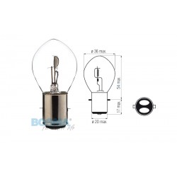 Lightbulb BOSMA 12V 15/15W BA20d Lightbulb BOSMA 12V 15/15W BA20d