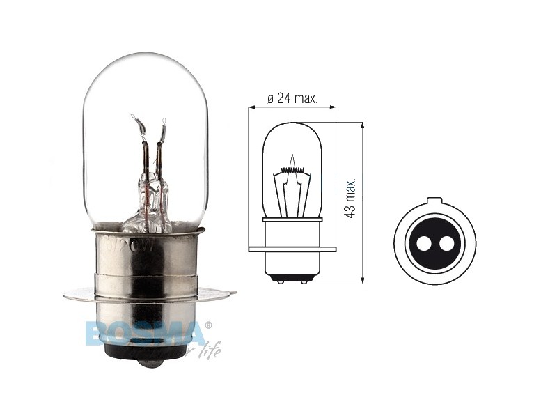 Lightbulb BOSMA 12V 20/20W PX15D (3813)
