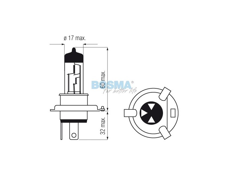 Lightbulb BOSMA 12V 35/35W PX43t HS1