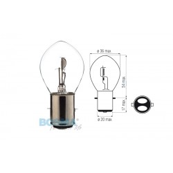 Lightbulb BOSMA 12V 35/35W BA20d S2