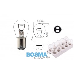 Lightbulb BOSMA 12V 21/5W BAY15d P21/5W (1574) 10 pcs