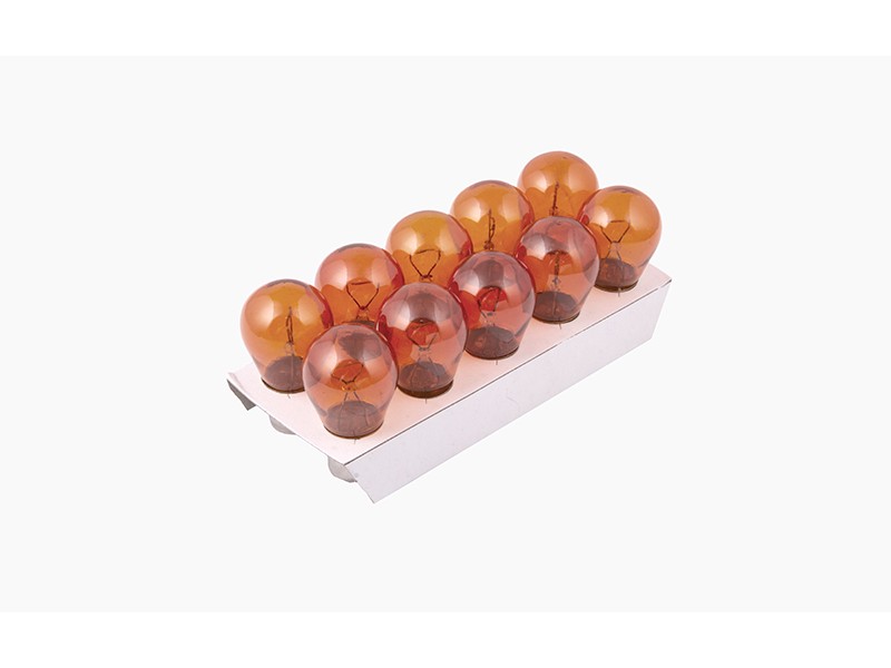 Lightbulbs BOSMA 12V 21W BA15s, orange (4155) 10 pcs