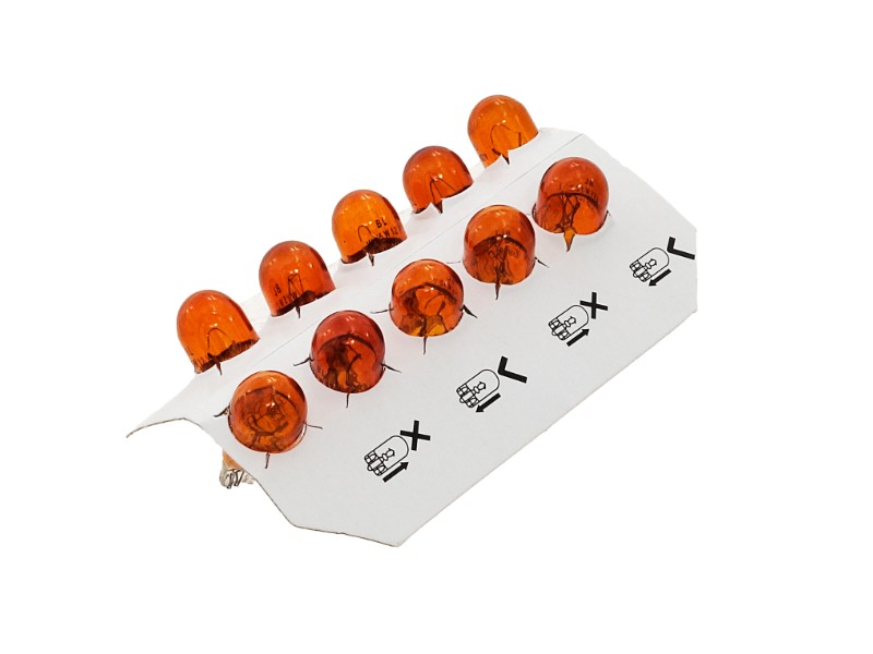 Lightbulb BOSMA 12V 5W T10 WY5W AMBER (1987) 10 psc