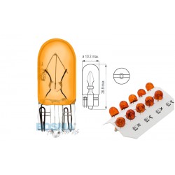 Lightbulb BOSMA 12V 5W T10 WY5W AMBER (1987) 10 psc