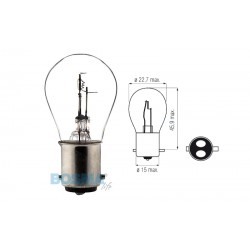 Lightbulb BOSMA 12V 15/15W BAX15d (1174) packaged 10 psc