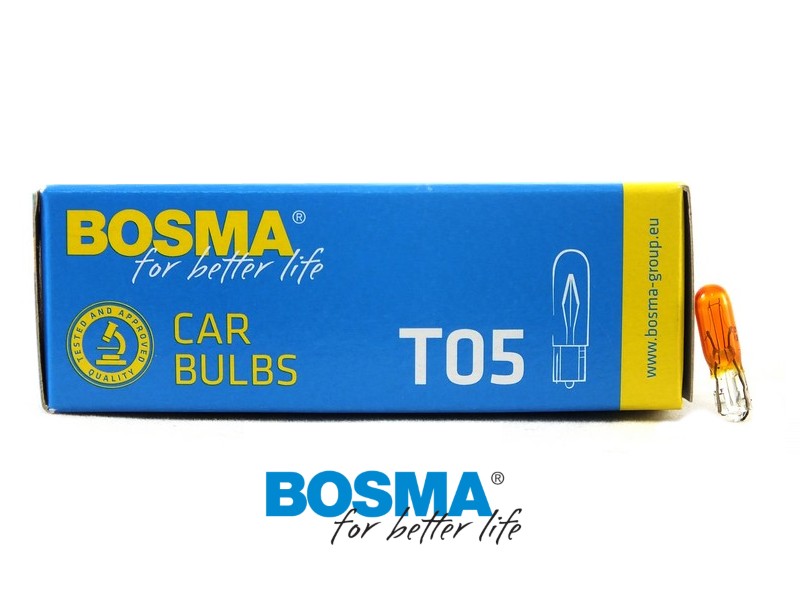 Lightbulb BOSMA 12V 1,2W T05 ORANGE