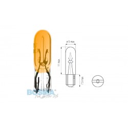 Lightbulb BOSMA 12V 1,2W T05 ORANGE