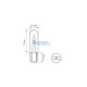 Lightbulb BOSMA 12V 1,2W W1, 2W T05 FROSTED
