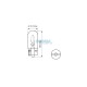 Lightbulb BOSMA 12V 3W T10 BLUE (6425) packaged 10pcs