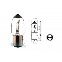 Lightbulb BOSMA 12V 45/40W BA20d SEMI HALOGEN (0122)