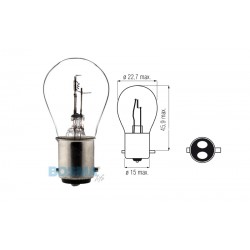 Lightbulb BOSMA 6V 20/20W BAX15d (1161)