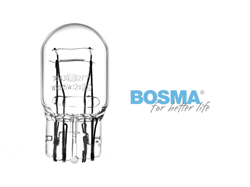 Lightbulb BOSMA 12V 21/5W W21/5W T20q BLISTER 2 pcs