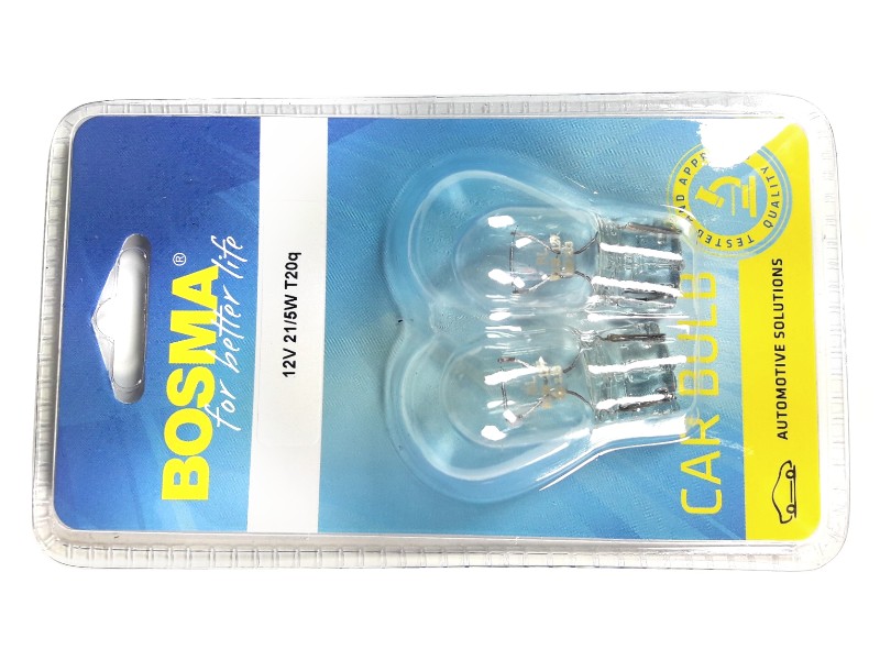 Lightbulb BOSMA 12V 21/5W W21/5W T20q BLISTER 2 pcs