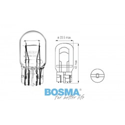 Lightbulb BOSMA 12V 21/5W W21/5W T20q BLISTER 2 pcs