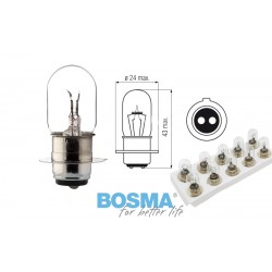 Lightbulb BOSMA 12V 25/25W PX15d (6456) packaged 10pcs