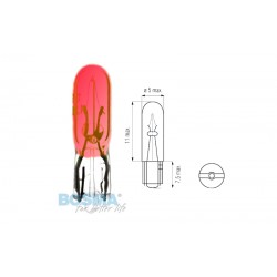 Bulb BOSMA 12v 1,2W T05 RED 10pcs.