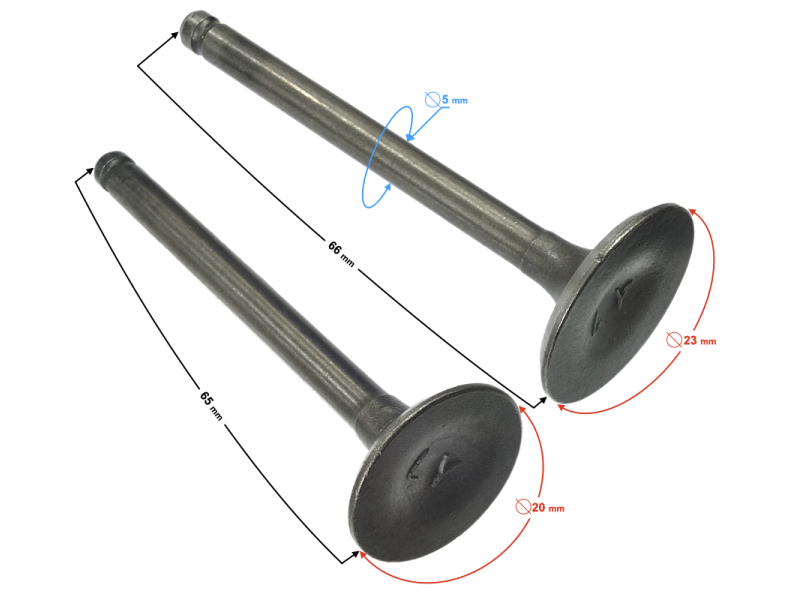 110cc BTS engine valves