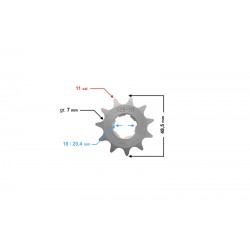 Drive sprocket Moretti 11/428 fpr ATV
