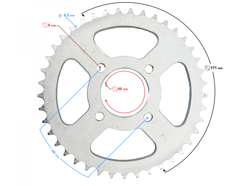Rear sprocket ATV Rocky Rear sprocket ATV Rocky