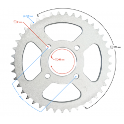 Rear sprocket ATV Rocky