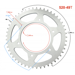 Rear sprocket NXT250 L