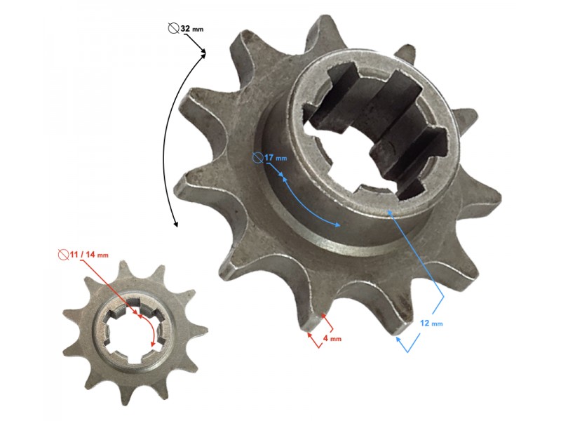 Front sprocket 11T T8F mini ATV