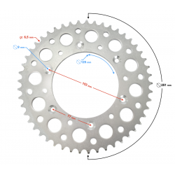 Rear sprocket DB250 MZK Rear sprocket DB250 MZK