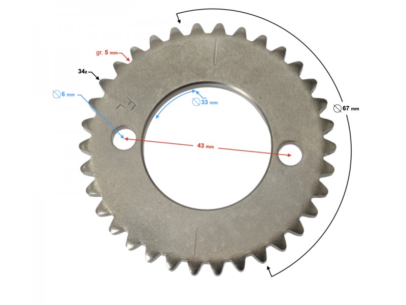 Timing sprocket DB250 MZK