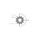 Drive sprocket Moretti 11/428 for WSK125