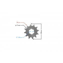 Drive sprocket Moretti 12/428 for WSK125 Drive sprocket Moretti 12/428 for WSK125