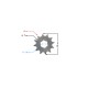 Drive sprocket Moretti 12/428 for WSK125