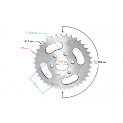 Rear sprocket 37/428