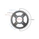 Rear sprocket 41/428, black