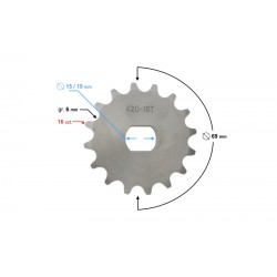 Drive sprocket Moretti 16/420