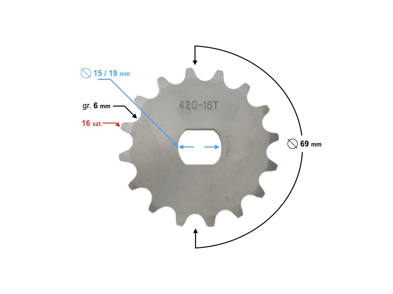 Drive sprocket Moretti 16/420
