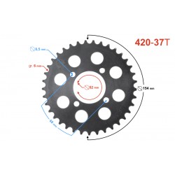 Sprocket 420-37, black