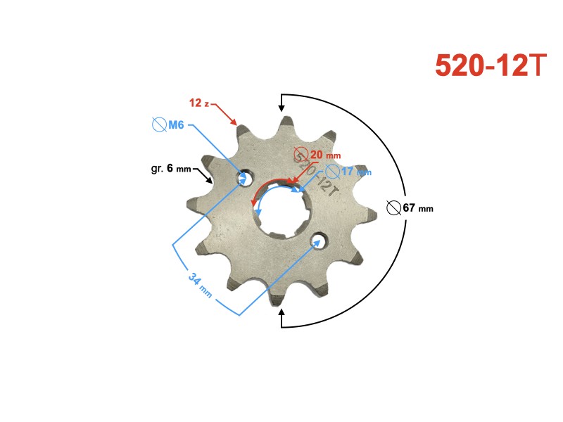 Sprocket 520-12T Sprocket 520-12T